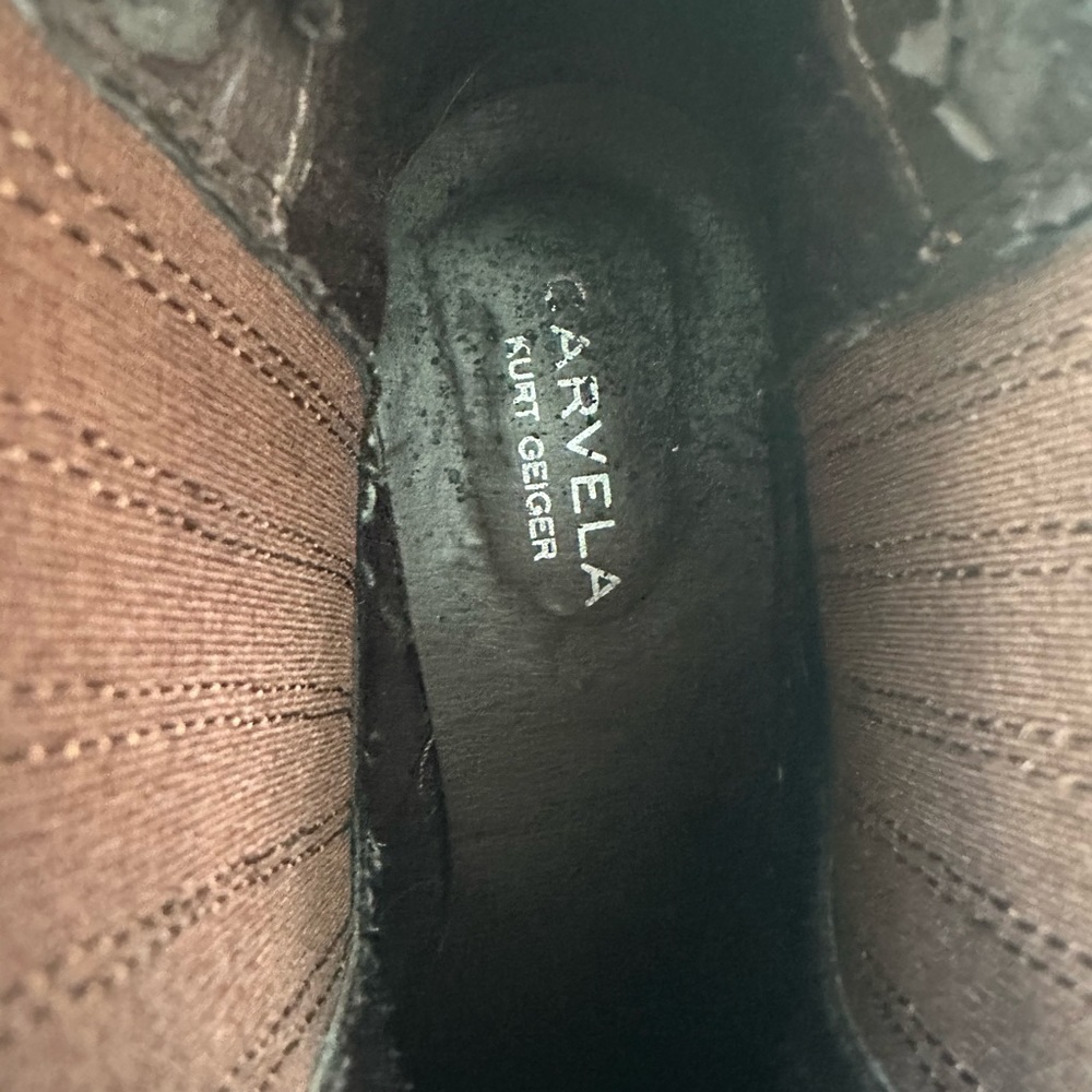 KURT GEIGER Brown Tan Suede Booties - Picture 3 of 4